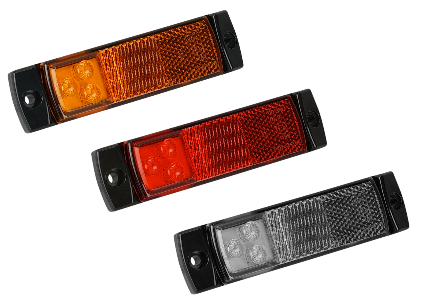 LED Markierungsleuchte | Seite mit Rückstrahler (Reflektor) | 12-24VDC