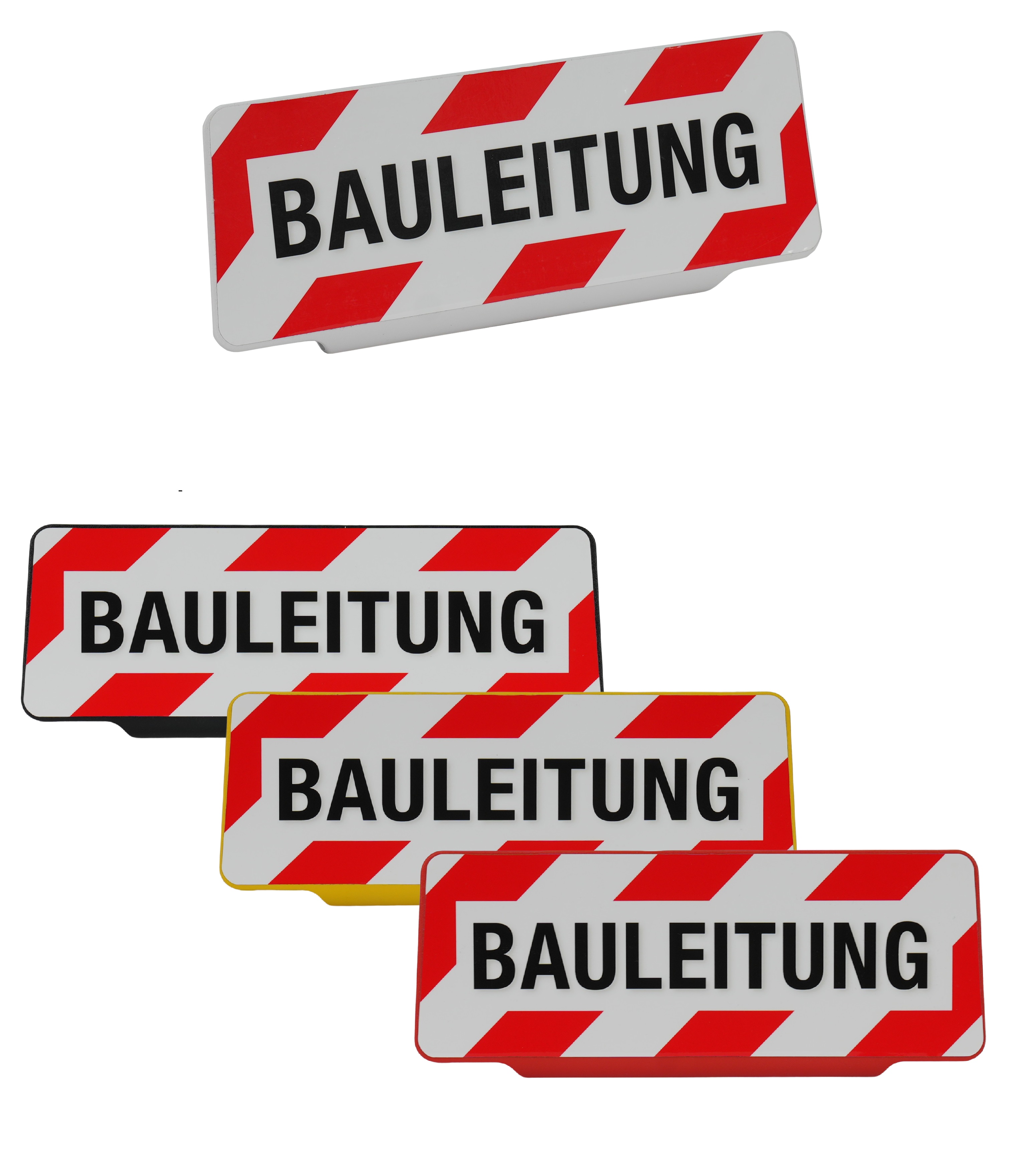 BAULEITUNG Einsatzschild | Dienstschild | Clip KFZ Schild