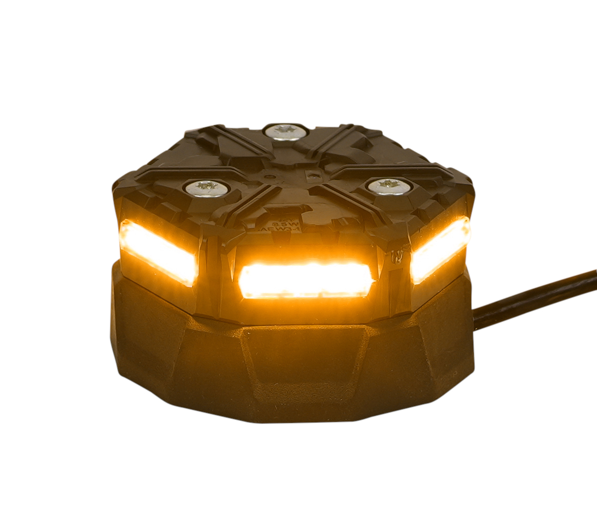 MICROBRIGHT | LED Rundumleuchte | Kennleuchte | Magnetmontage | Gelb