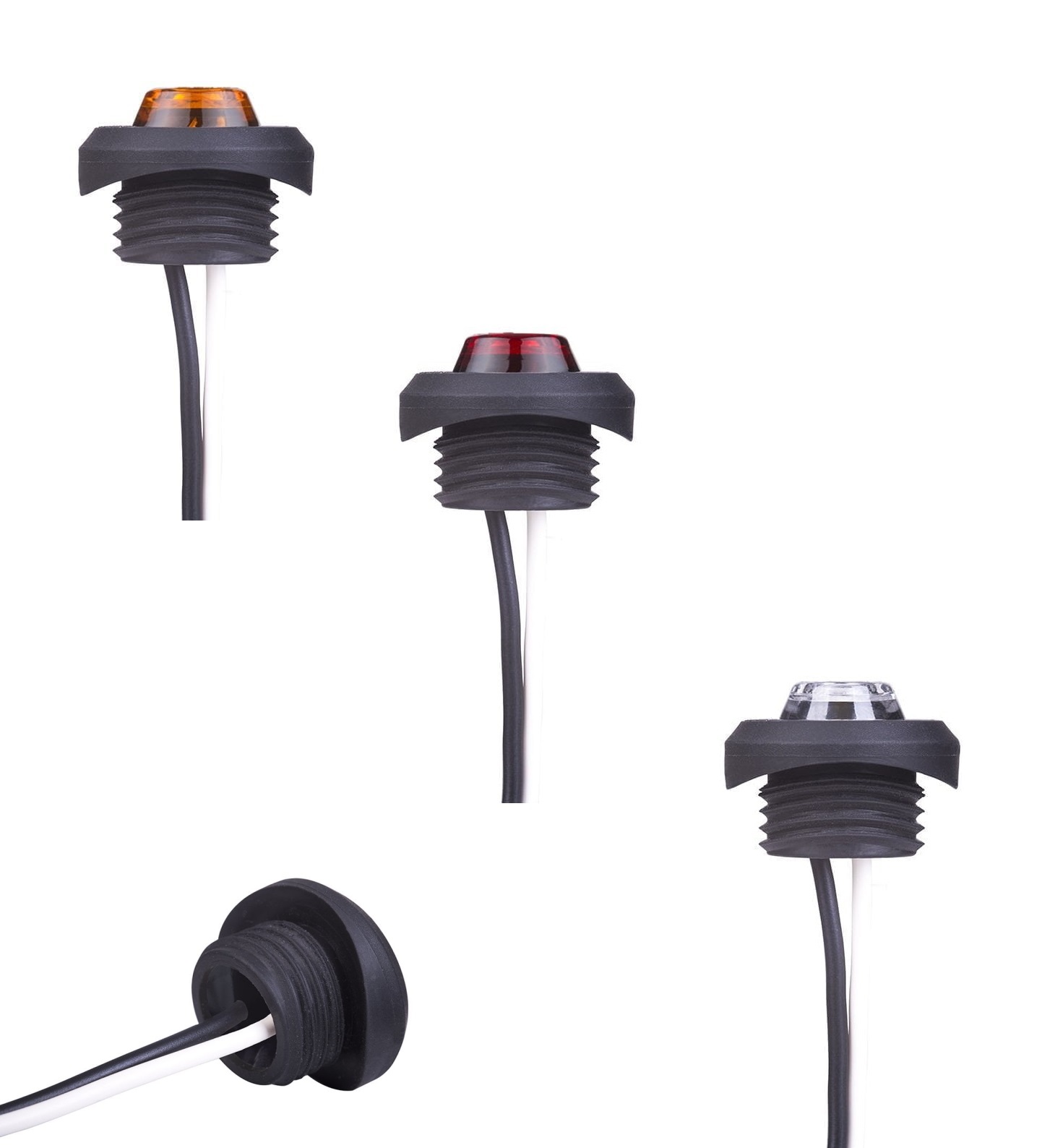 LD263-HOR109-LED_Seitenmarkierungsleuchten_Trio HOR1092 | LED Umrissleuchte / Begrenzungsleuchte| Rohrmontage | Seite, Front oder Heck | 12-24VDC |