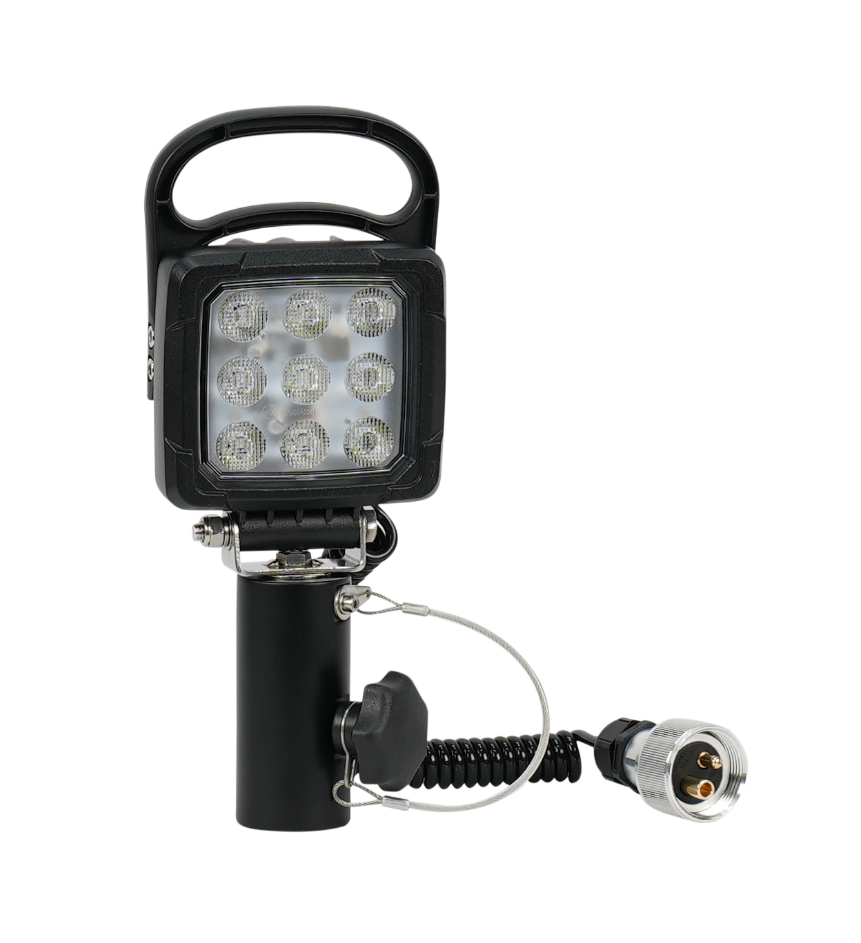 WL4500 | LED Arbeitsscheinwerfer m. Tragegriff, Schalter und DIN 14690 Sockel und DIN Stecker | 4.500 Lm | 