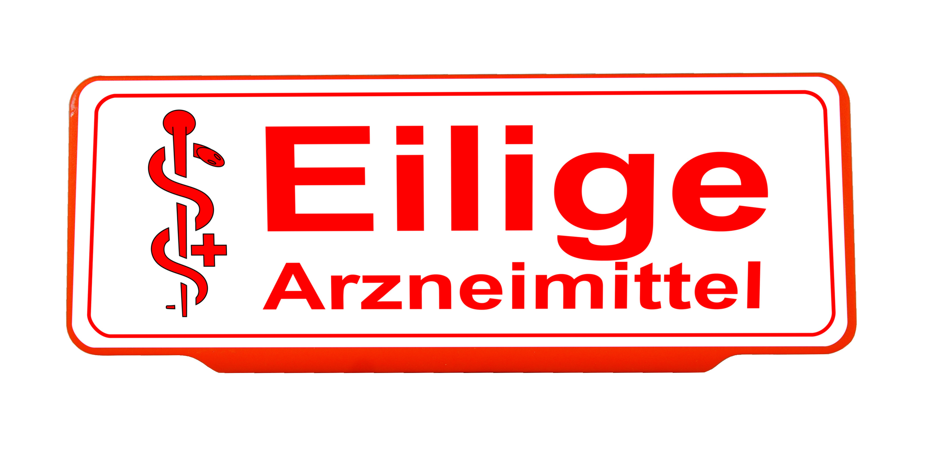 Einsatzschild_Eilige_Arznei_Rot