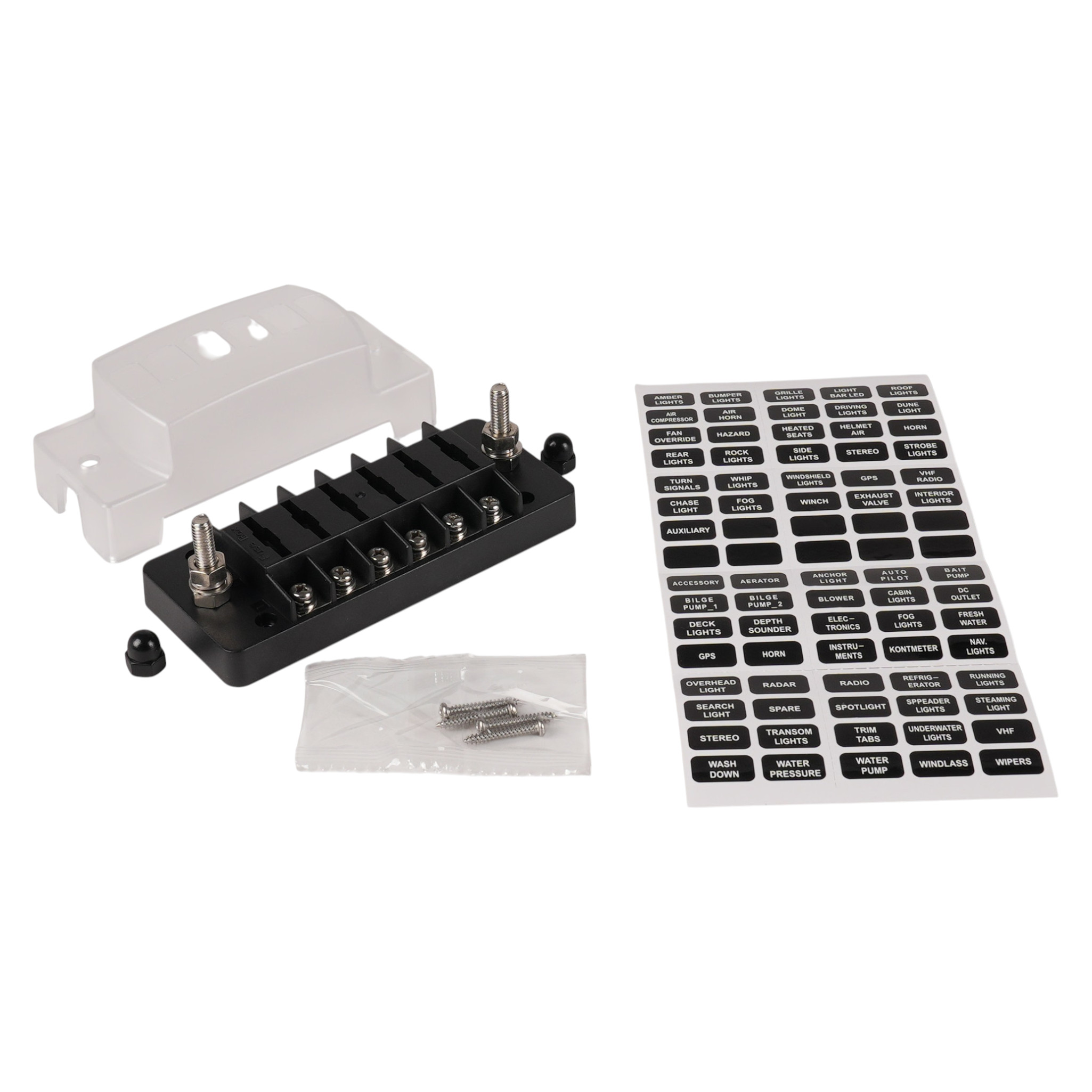 KFZ Sicherungskasten | 6 Kanal | ATO Flachsteck-Sicherung | 9-32VDC | Max. 100A-30A
