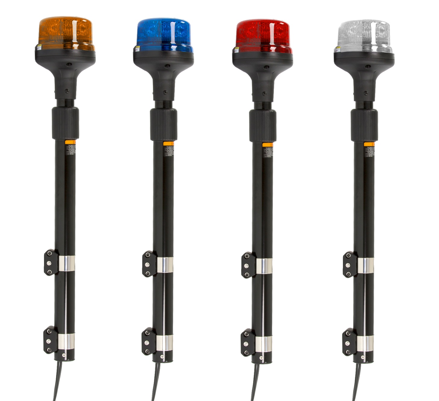 WB16-POLE-Set WB16 | LED Rundumleuchte | Teleskop | Axixtech | ausziehbar | Kennleuchte | Festmontage