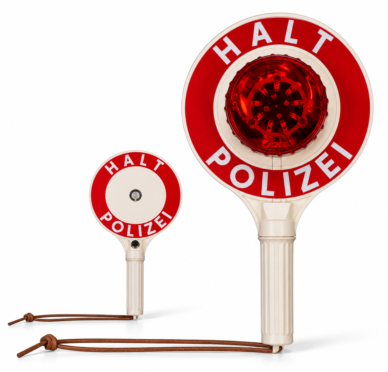 Anhaltestab | Polizei | LED Rot | 396mm | HALT POLIZEI | Kelle