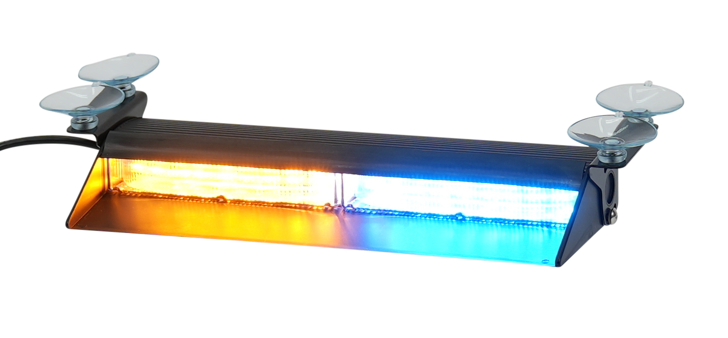 PD18S | LED Frontwarnleuchte - Scheibenblitzer | Blau-Gelb | 12VDC