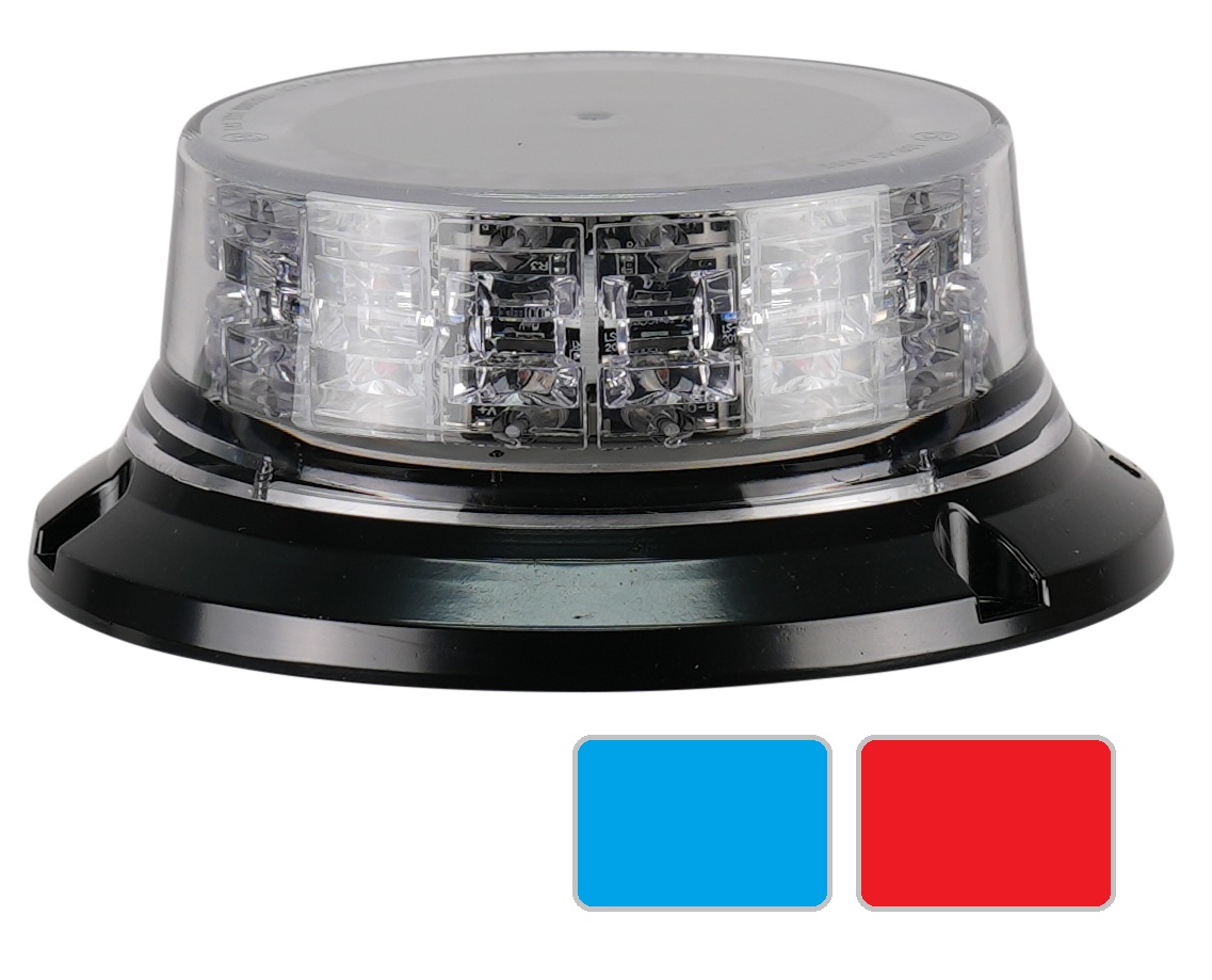 LP4 | LED Rundumleuchte | Kennleuchte | Festmontage | Blau-Rot