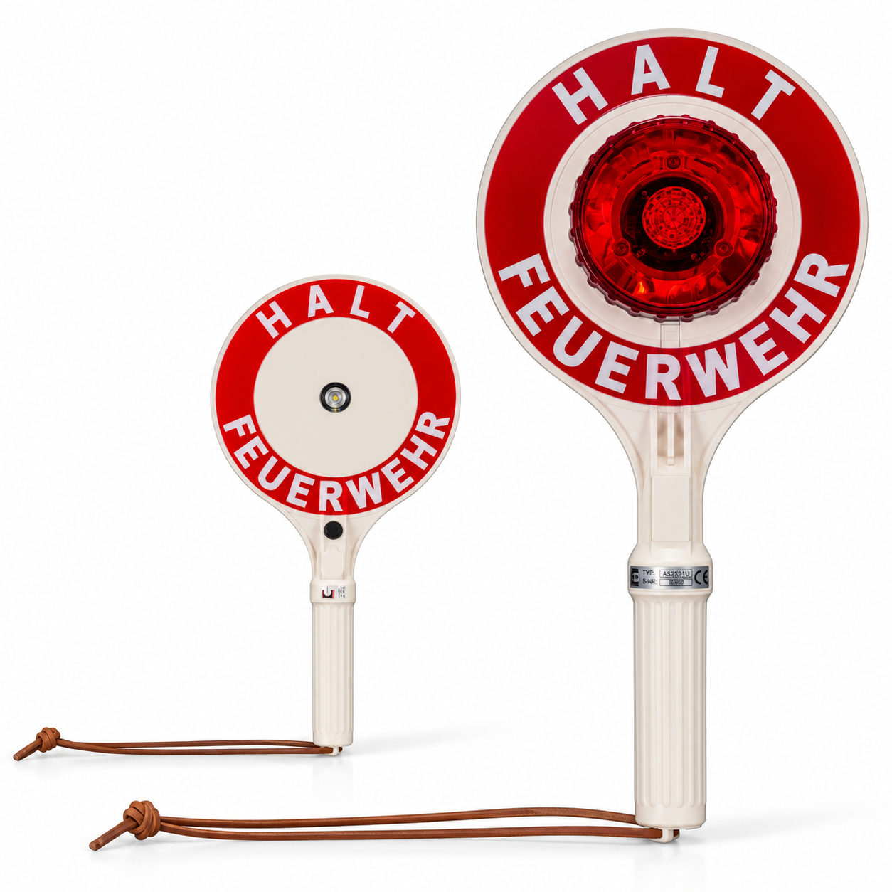 Anhaltestab | FEUERWEHR| LED Rot | 396mm | HALT FEUERWEHR | Kelle