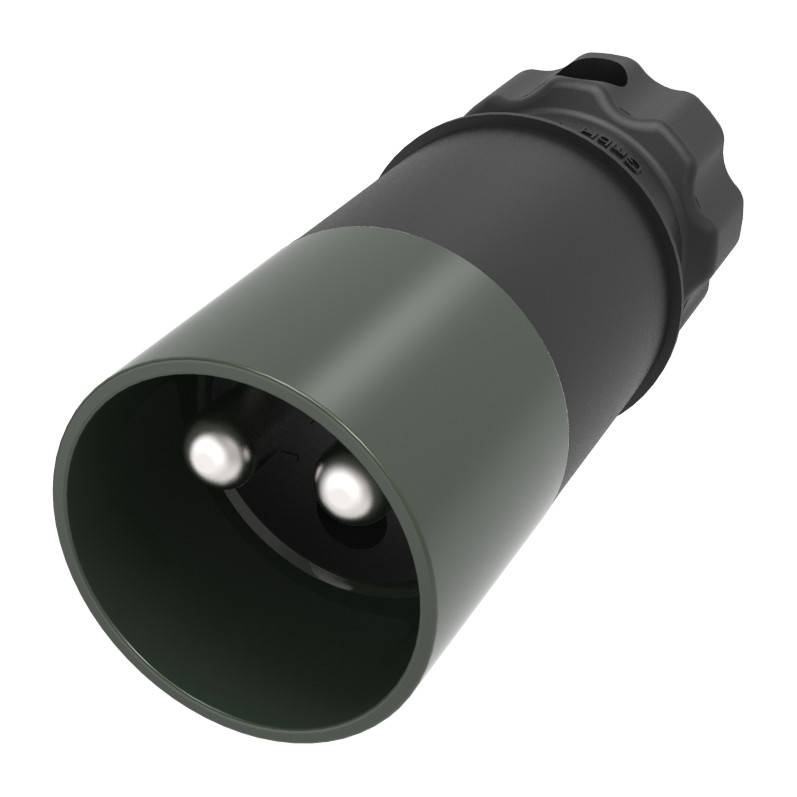 APG-PLS_STK-135-35-M-GN-Stecker-NATO Power Ladestecker | 135A | 35mm² | Metall Gehäuse | Olivgrün-Schwarz | NATO