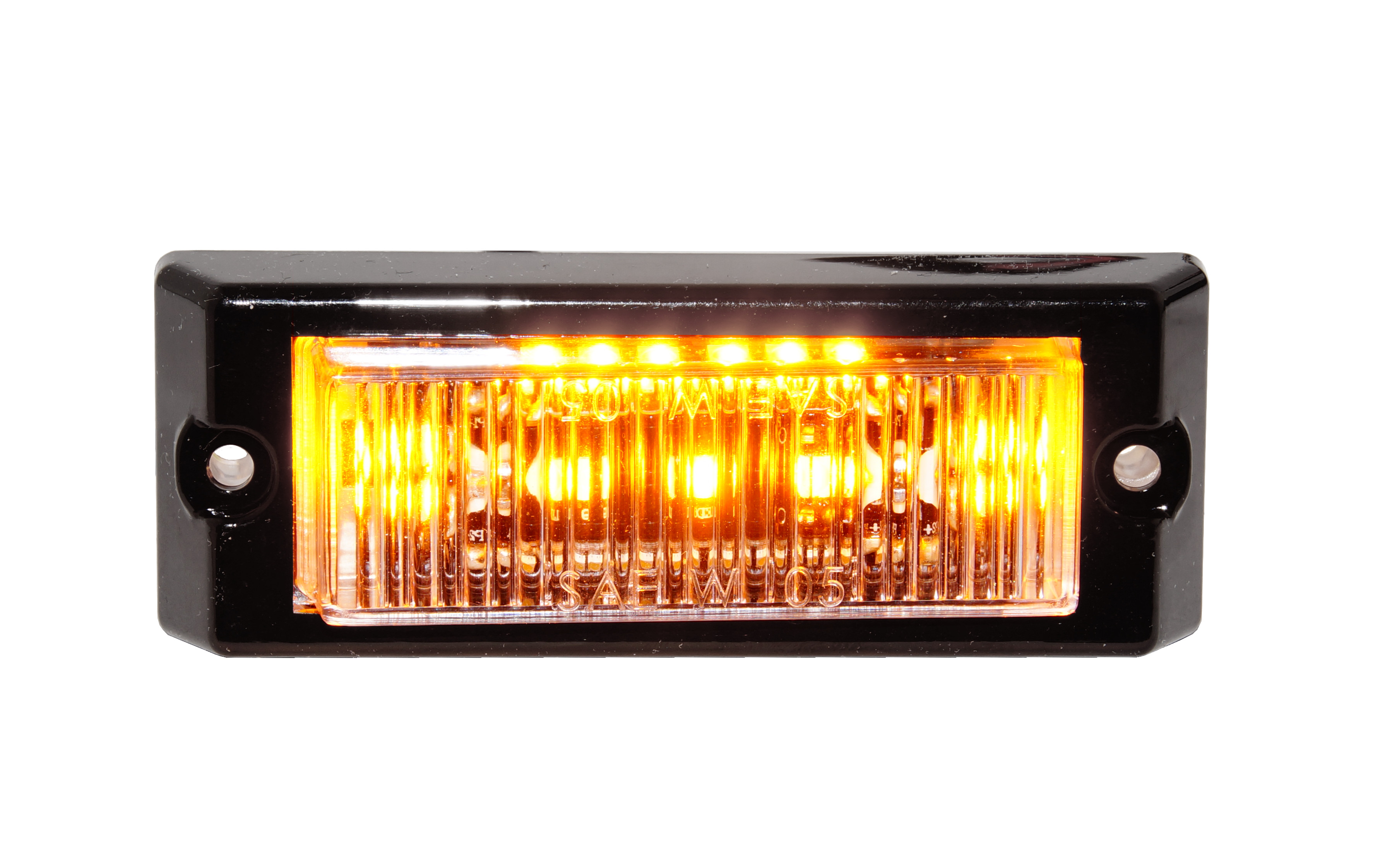 SFL21-AW_Front_Gelb_An SFL21 | Stützfuss LED Leuchte | Weiß/Gelb | ECE-R6 | 12-24VDC | Zusatz Blinkleuchte - Umfeldleuchte