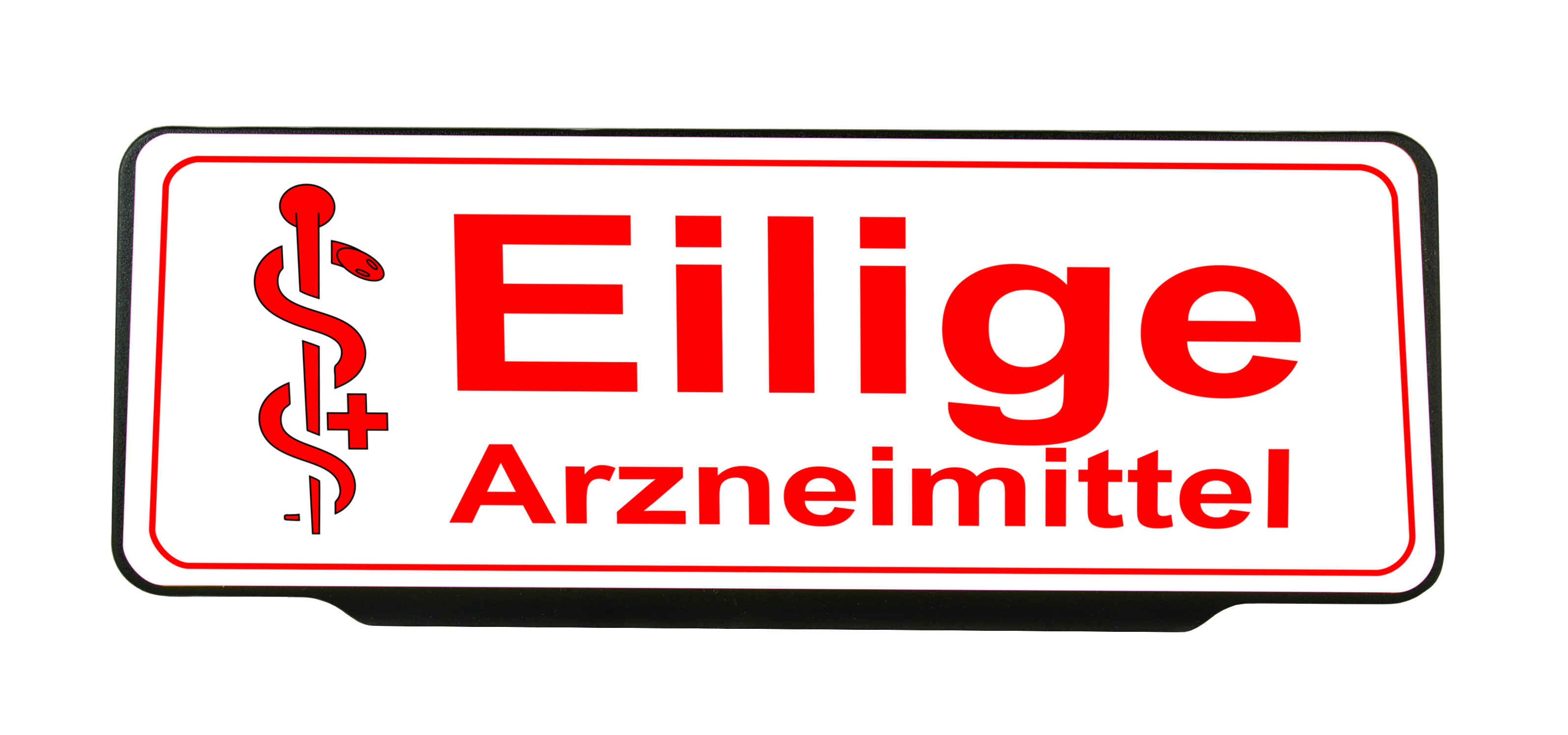 Einsatzschild_Eilige_Arznei_Schwarz