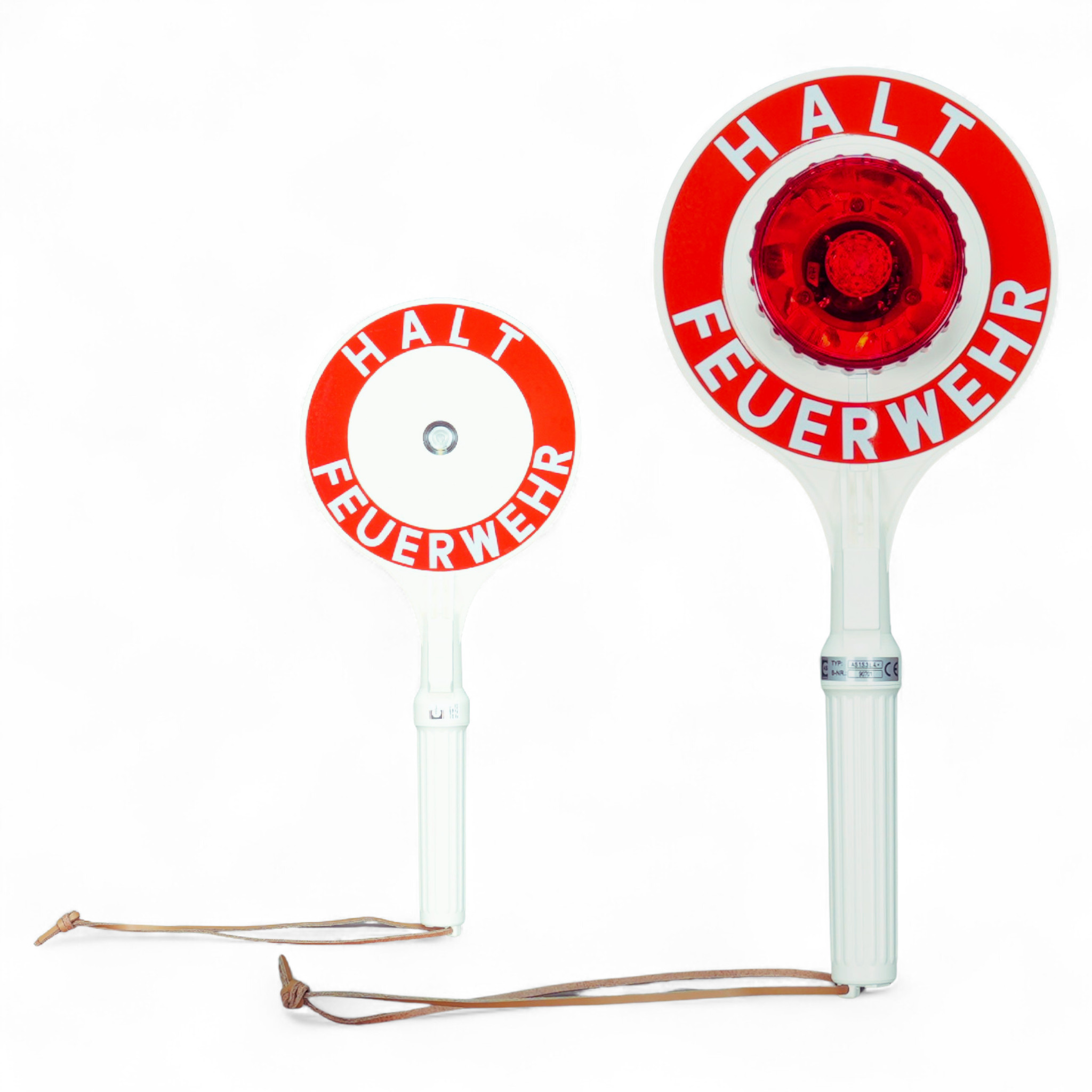 Anhaltestab | FEUERWEHR| LED Rot | 396mm | HALT FEUERWEHR | Kelle