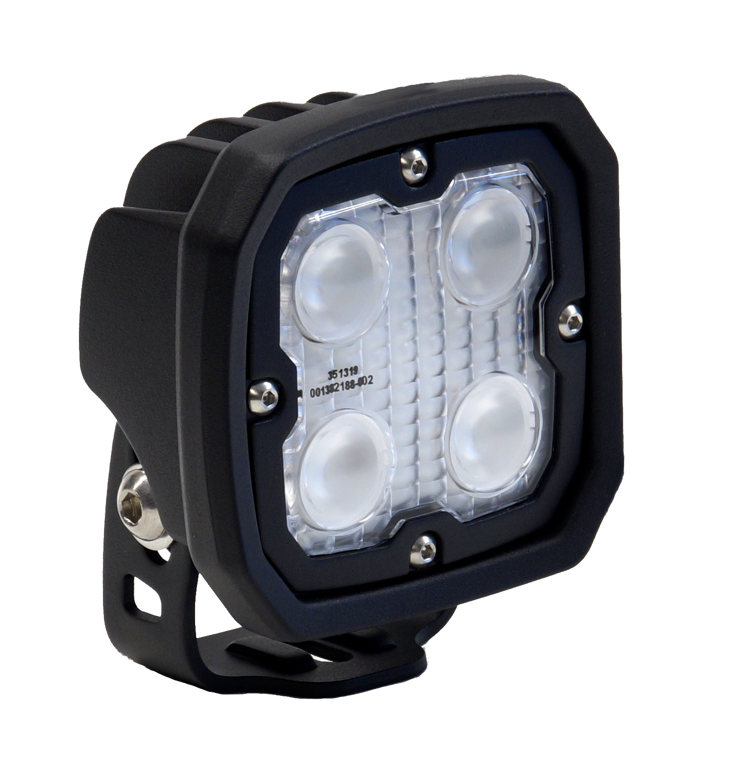 ECOLED-D46-Vorne-Schr-g Duralux 4 LED Strahler | 10-65V