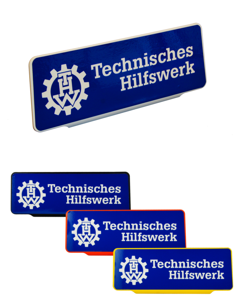 THW, Einsatzschild, Dienstschild, Clip Technology